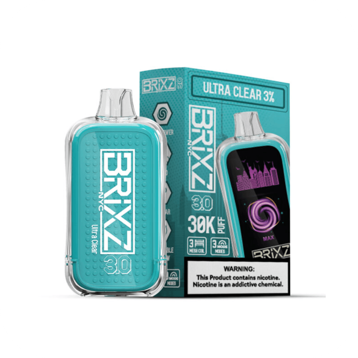 BRIXZ 3.0 Ultra Clear 3% 30k Puffs