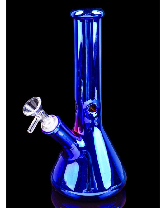 10" Beaker Bong Blue Neck