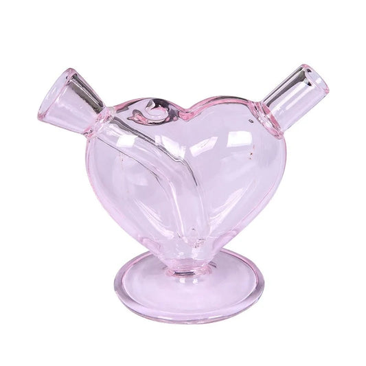 3 inch Heart Bubbler Pink