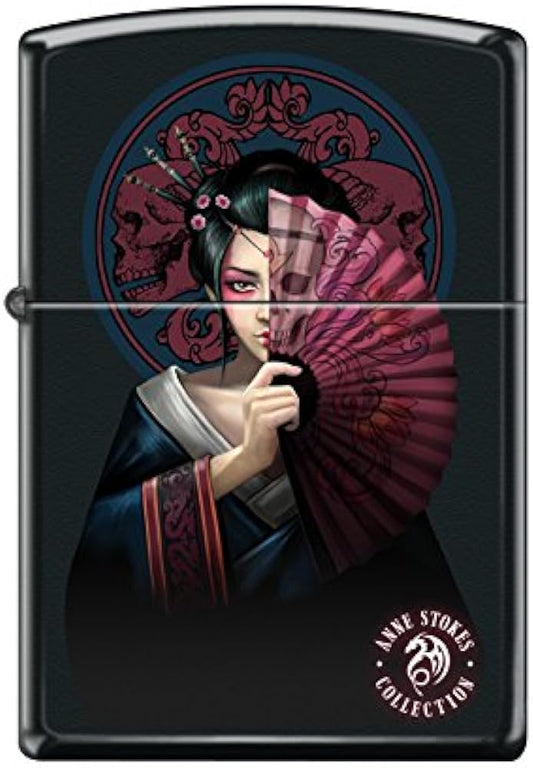 Zippo Japanese Geisha Girl - Black Matte