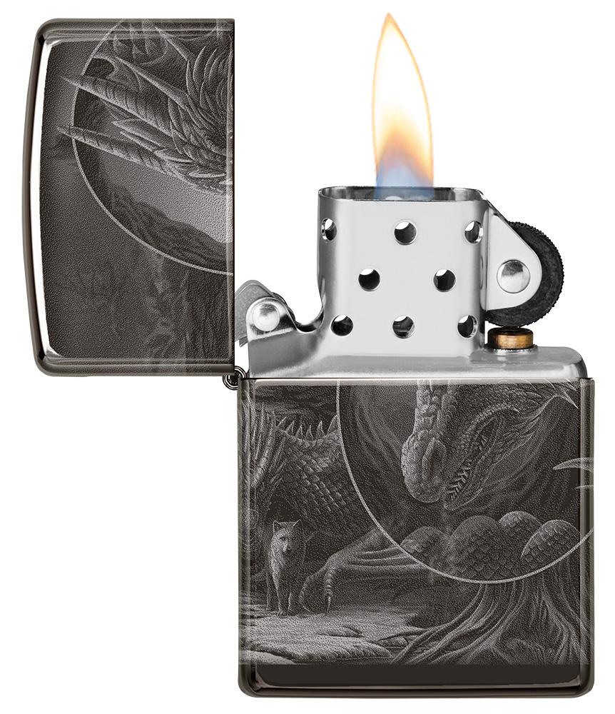 Zippo Lisa Parker Crow on Skull - Black