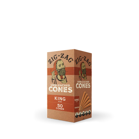 ZIG ZAG CONES UNBLEACHED KING SIZE 50 CT