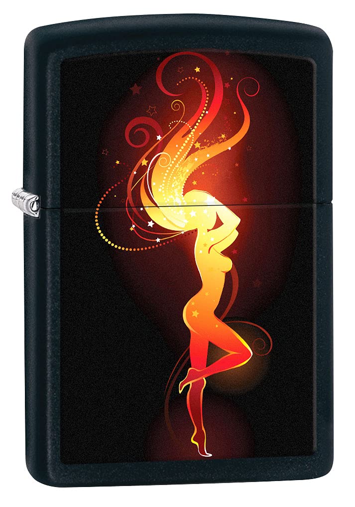 Zippo Fiery Woman - Black Matte 80827