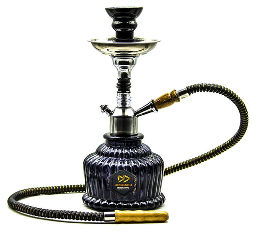 10" MYA Square Black Hookah