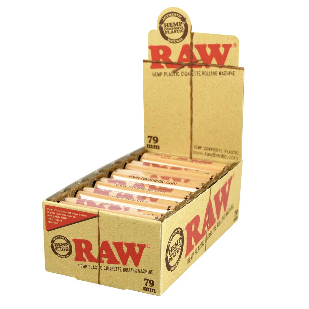 Raw 79mm Hemp Plastic Cigar Roller - Box