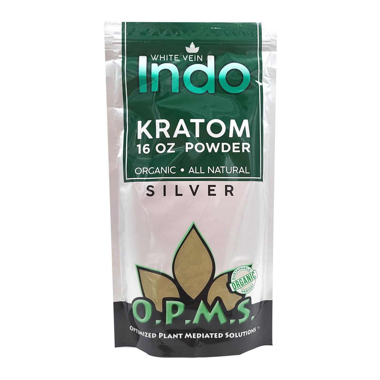 OPMS INDO Kratom  Silver 16 OZ