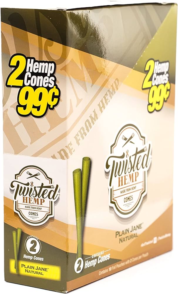 TWISTED HEMP CONES PLAIN JANE NATURAL