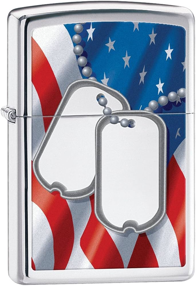 Zippo Flag and Dog Tags