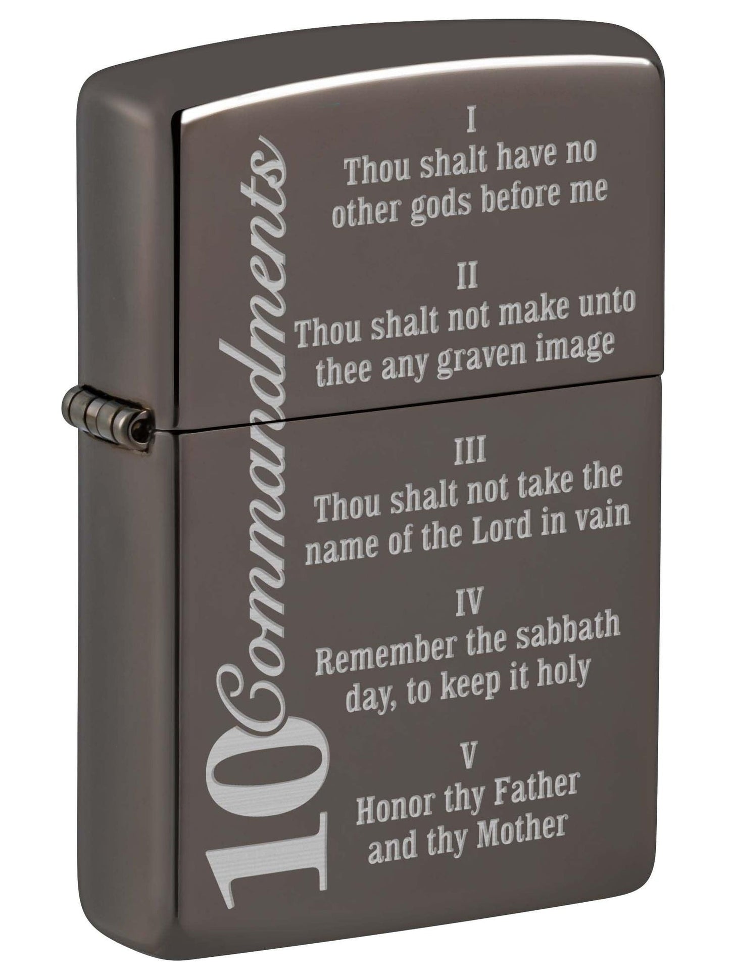 Zippo The Ten Commandments - Black Ice 8