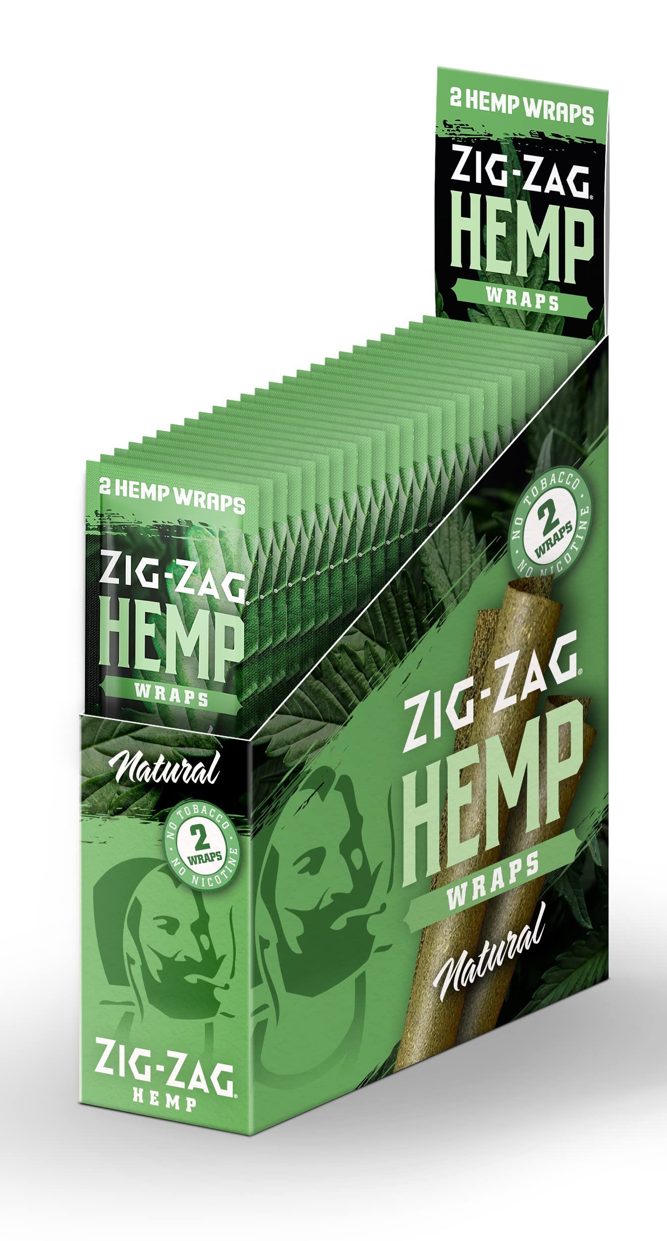 ZIG-ZAG 2PK NATURAL HEMP WRAP(25)MP