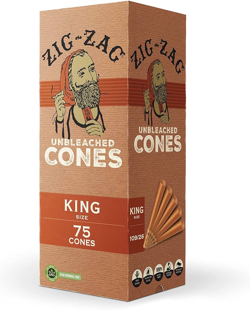 ZigZag Unbleached Cones King Size