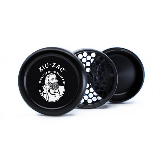 Zig-Zag Flower Mill Grinder Black