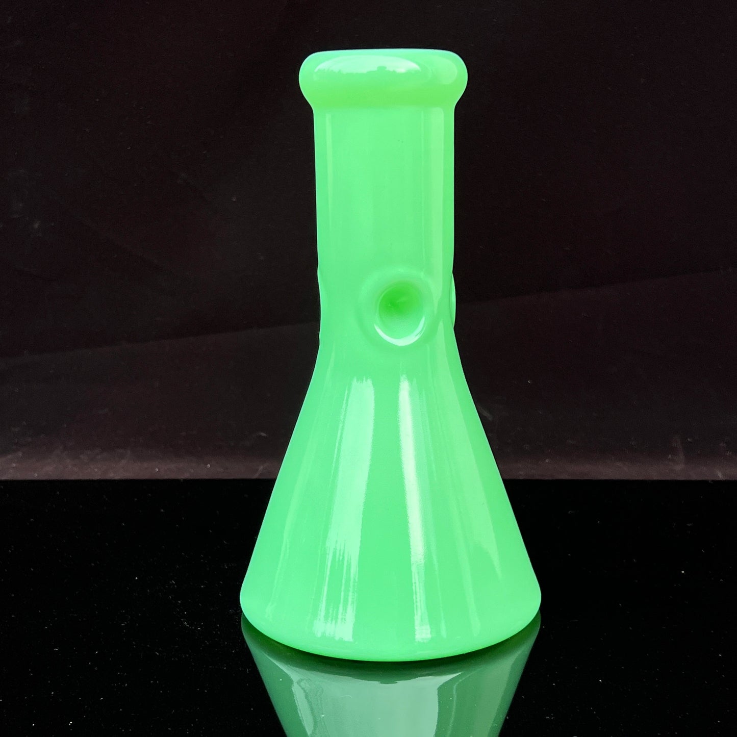 9" GLASS BRICK WATER PIPE - LIME GREEN