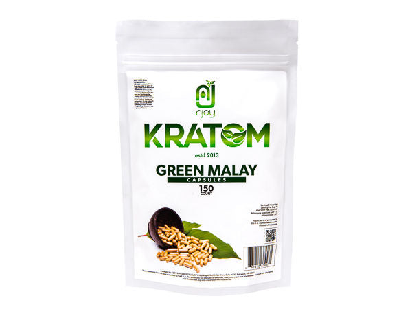 NJOY KRATOM GREEN MALAY CAPSULES 150 CT