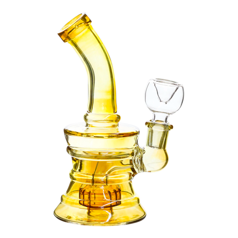 Yellow Cone Circ Straight Bong 7in