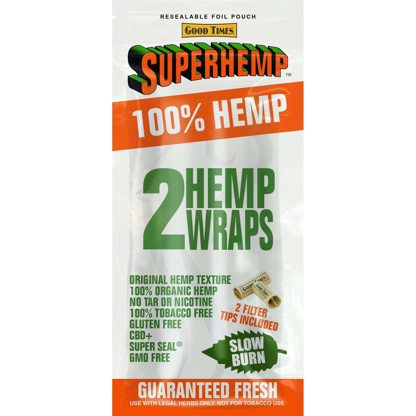 SuperHemp Natural hemp wrap 2Pk