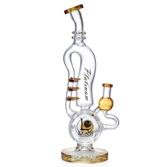 Lookah Gold Donut Recycler Bong 9in