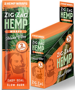 ZIG-ZAG 2PK ISLAND VIBES HEMP WRAP(25)MP