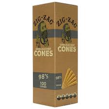 Zig Zag Unbleached 98 Cones 100ct