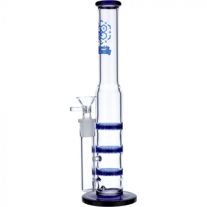 10" BLUE VULCAN WHITE DISC PERC GLASS WA