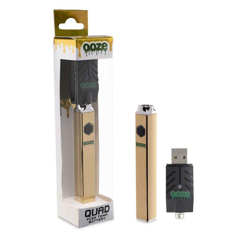 Ooze Quad Flex Temp 510 Battery Gold