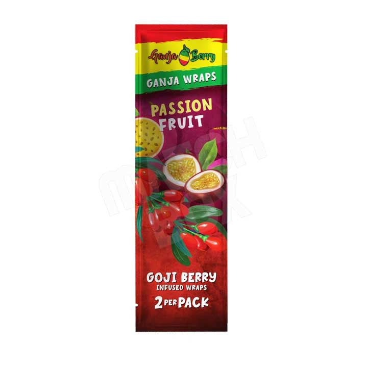 GanjaBerry Ganja Wraps Passion Fruit 2pk