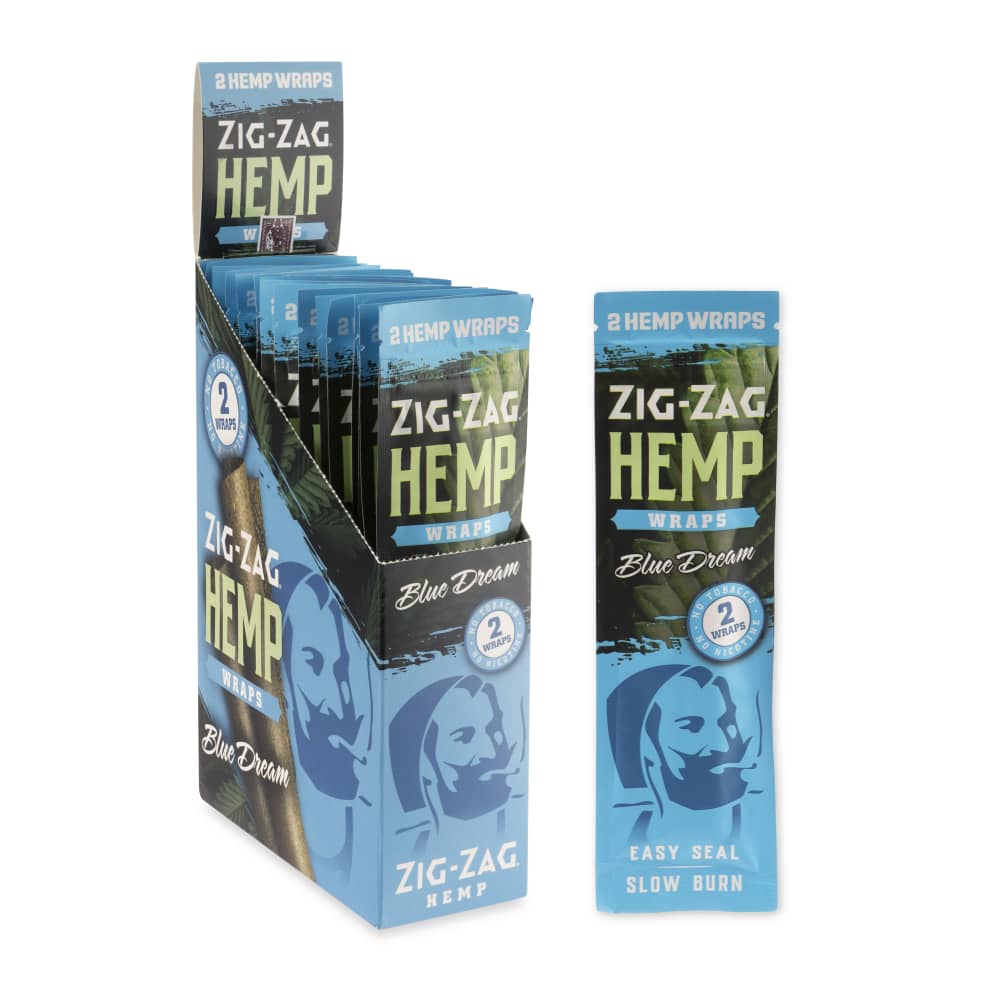 ZIG-ZAG 2PK BLUE DREAM HEMP WRAP(25)MP