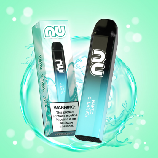 NU Disposable Vape Clear 5% 2500 puffs