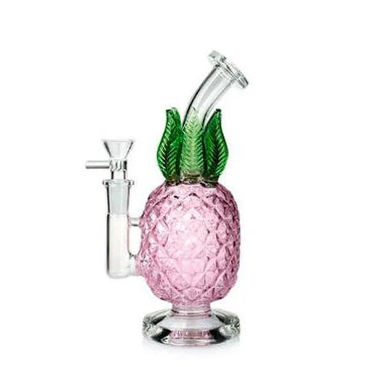 10" Pink Pineapple Glass Bong