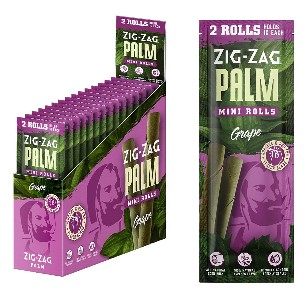 ZigZag Palm Mini Rolls Grape 2pk